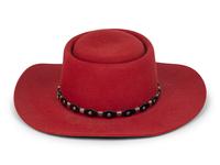 A Felted Hat with Metal Accents