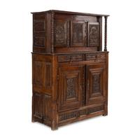 A Jacobean Carved Oak Cupboard