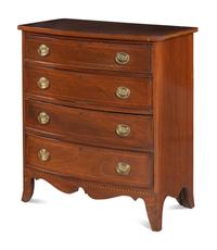 A Federal Style Inlaid Mahogany Bowfront Chest of Drawers