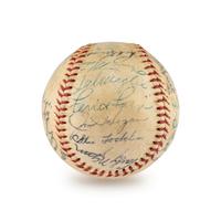 A 1954 Cleveland Indians Teams Signed Autograph Baseball (Beckett Authentication Services)