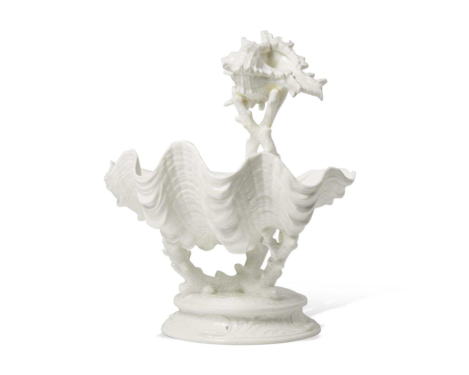 A Wedgwood Porcelain Shell and Coral Form Vase