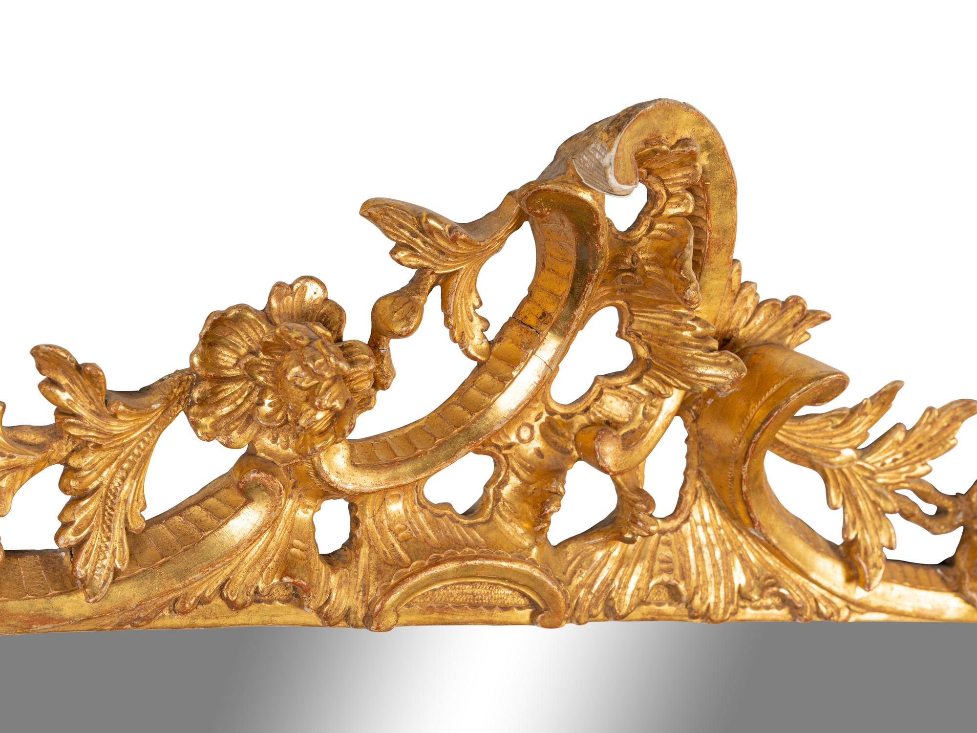 A George II Giltwood Overmantel Mirror