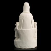 A Chinese Blanc de Chine Figure of Guanyin,17th/18th Century 明末清初 德化白瓷觀音坐像
