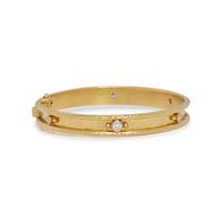 ELIZABETH LOCKE, YELLOW GOLD AND DIAMOND BANGLE BRACELET