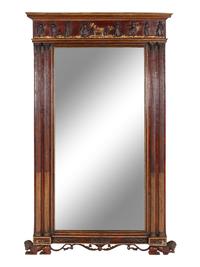 A Victorian Mahogany and Parcel-Gilt Pier Mirror