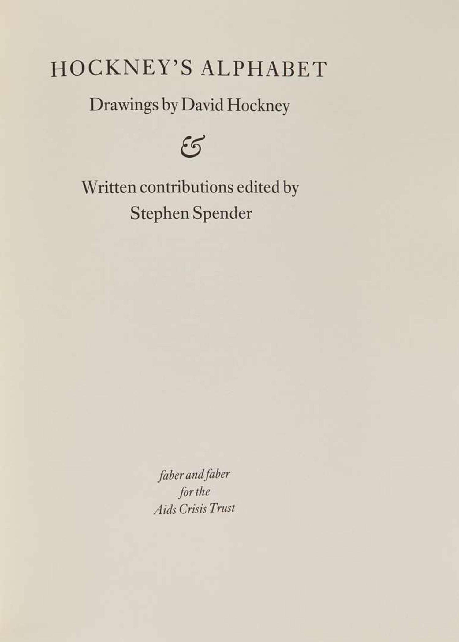 [Art] Hockney, David, and Stephen Spender, et al.: Hockney's Alphabet