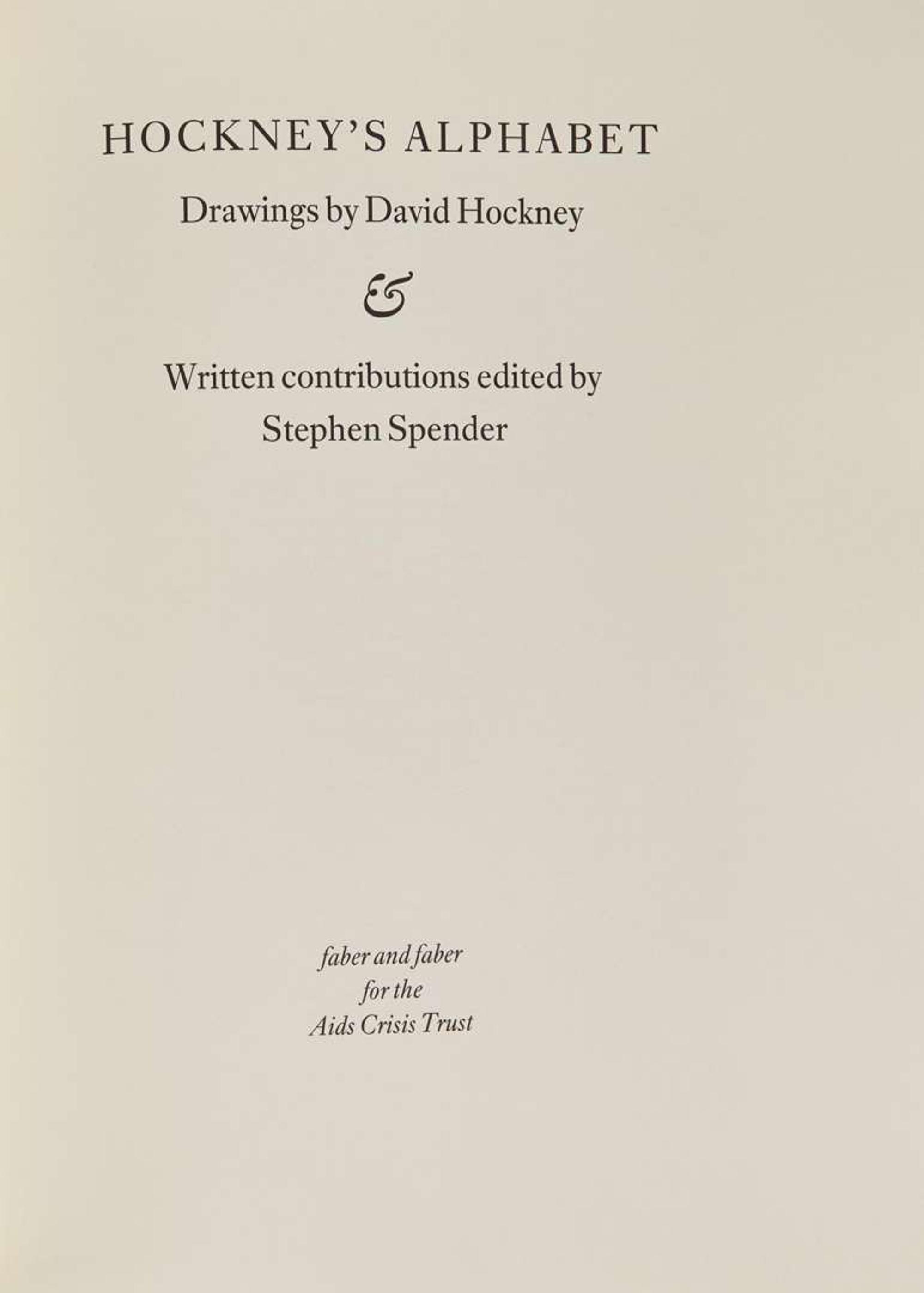 [Art] Hockney, David, and Stephen Spender, et al.: Hockney's Alphabet