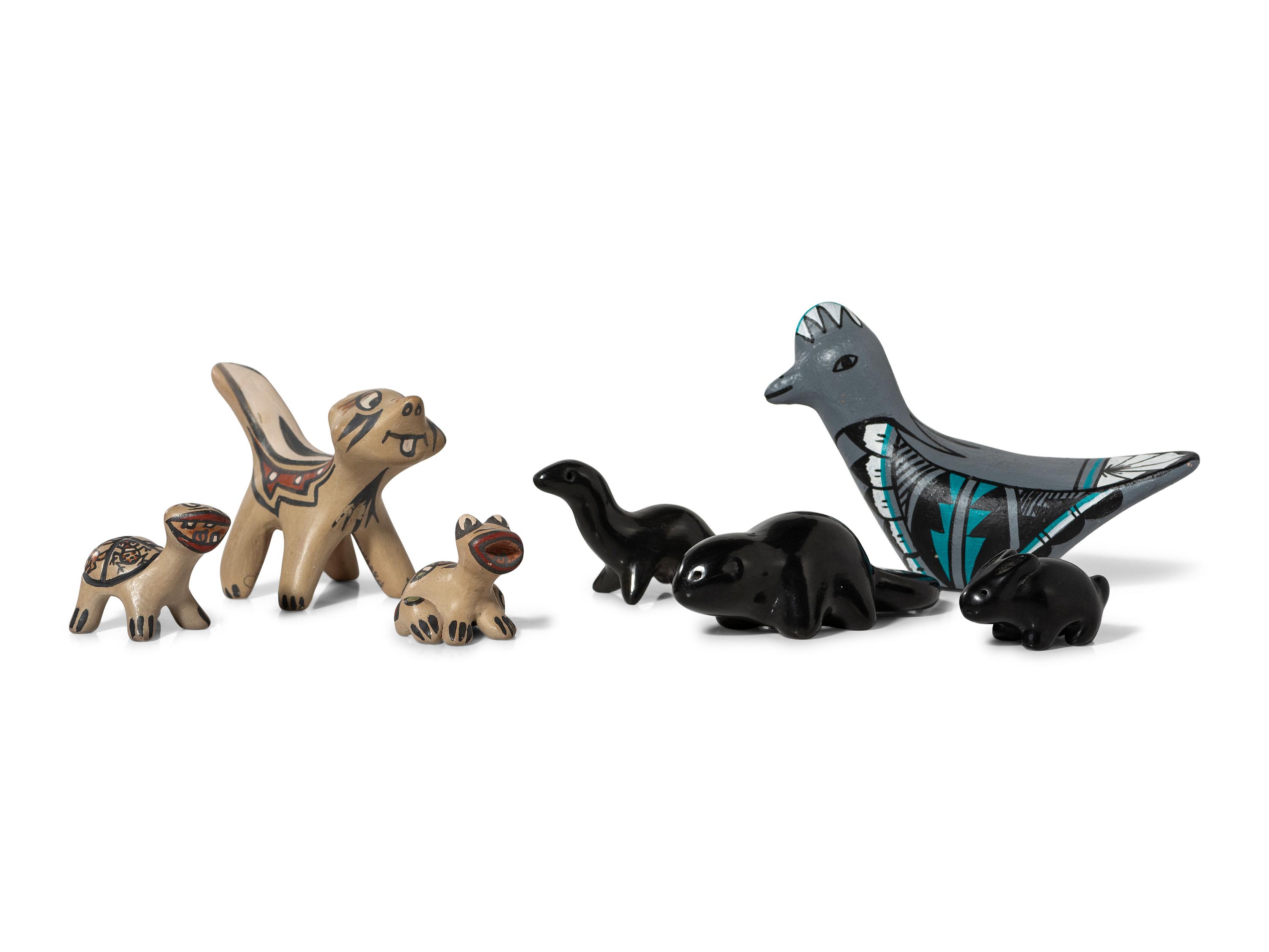 Jemez and Santa Clara Pottery Animal Figures