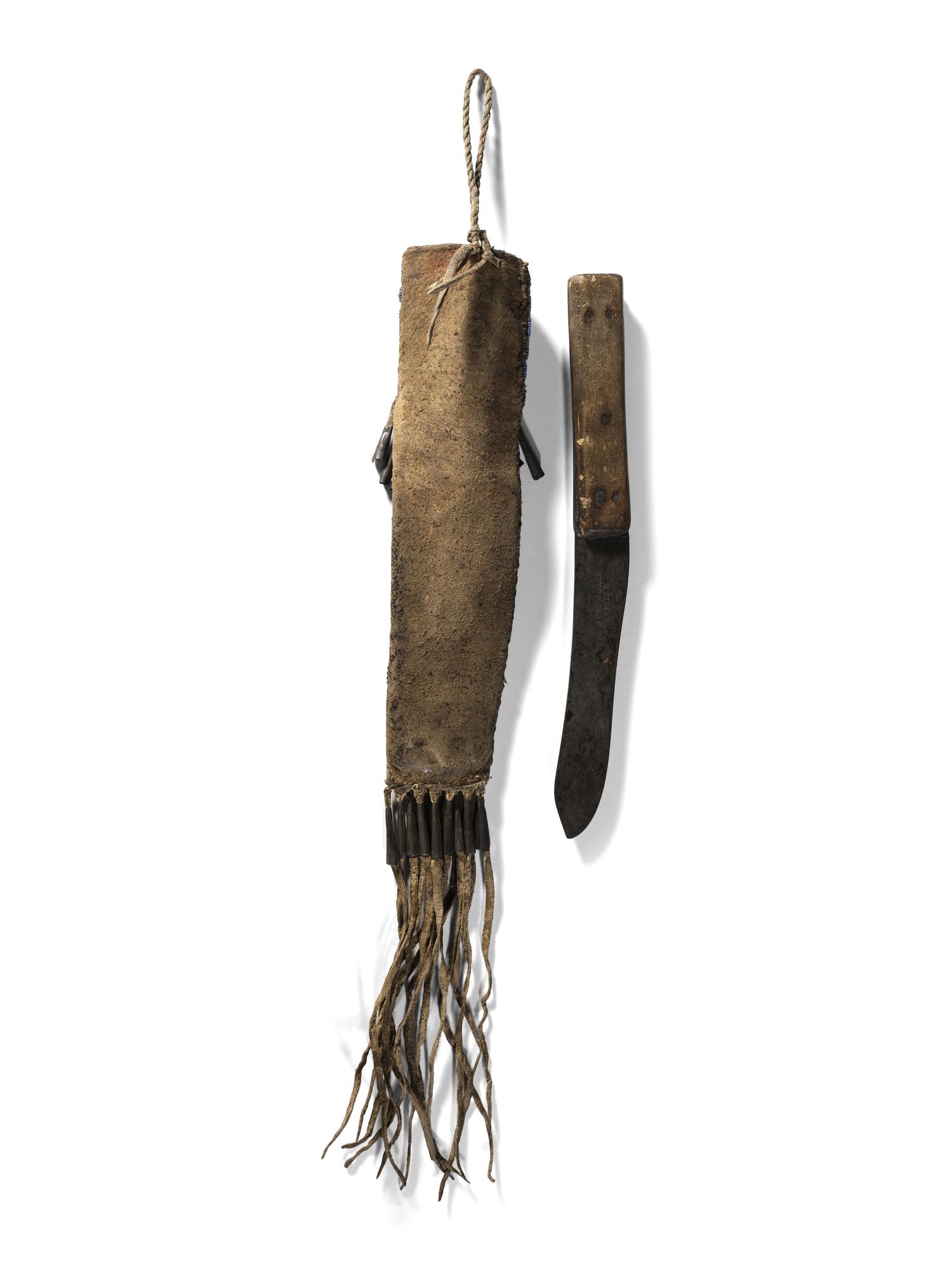 Blackfeet Beaded Knife Case, with Knife