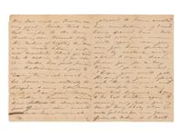 [BOOTH, John Wilkes (1838-1865)]. BOOTH, Mary Ann Holmes (1802-1885). Autograph letter signed ("Mother M.A. Booth") to Edwin Booth, Philadelphia, 17 February 1863.