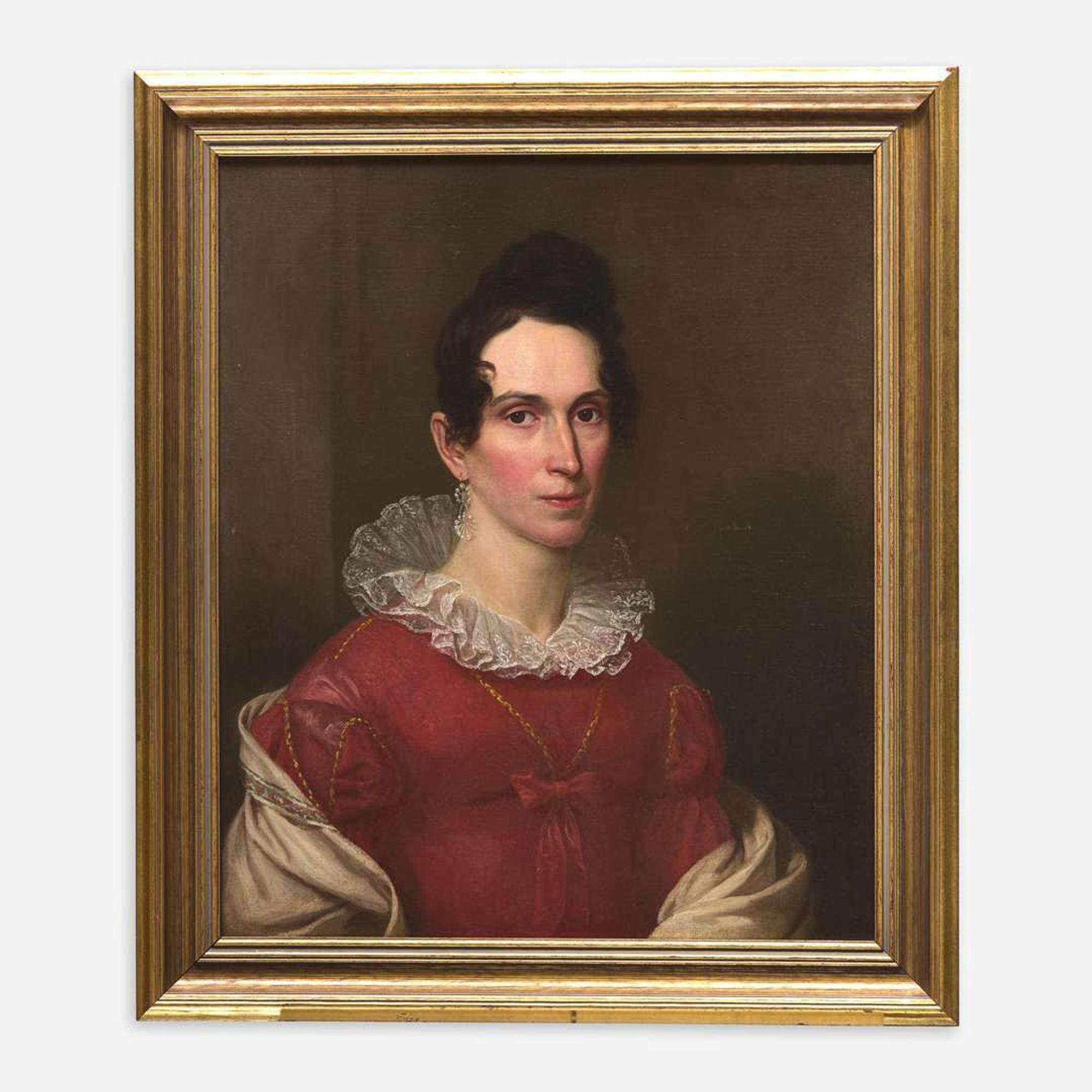 American School 19th century Portrait of Charlotte DeWolf (Brower) Vanderpool (1791-1870), circa 1820