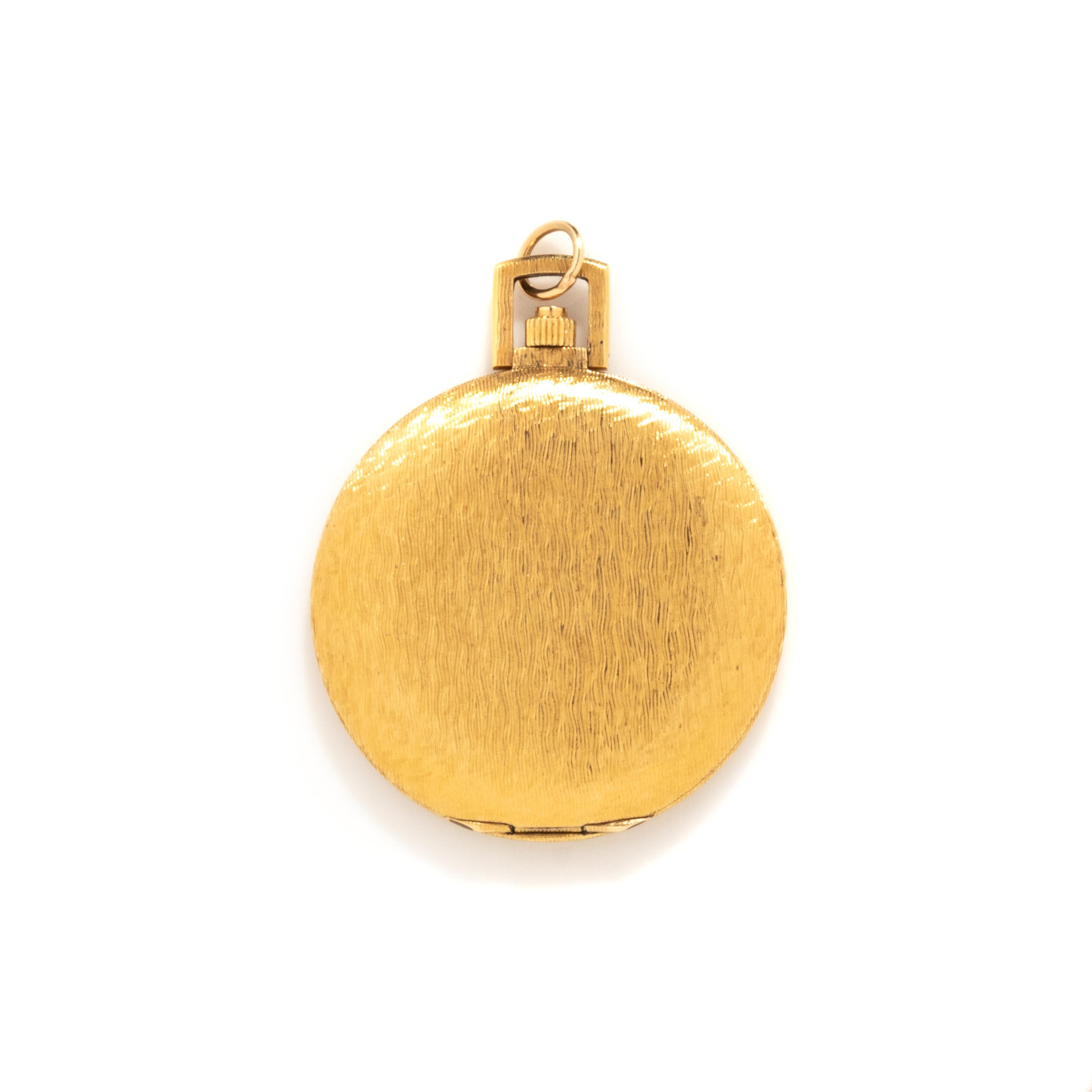 MOVADO, YELLOW GOLD POCKET WATCH