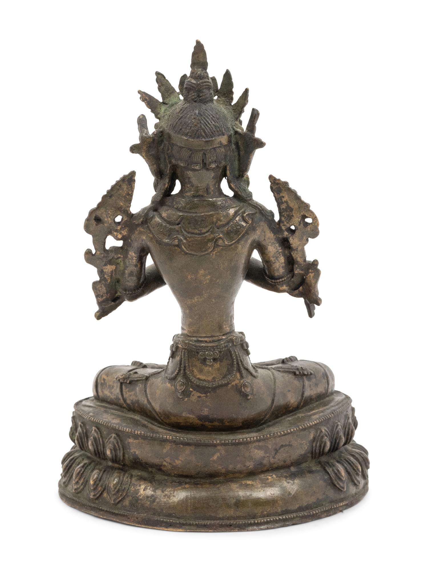 A Tibetan Bronze Seated Figure of Vajrasattva
