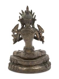 A Tibetan Bronze Seated Figure of Vajrasattva