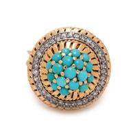 CONVERTIBLE YELLOW GOLD, DIAMOND AND GEMSTONE RING