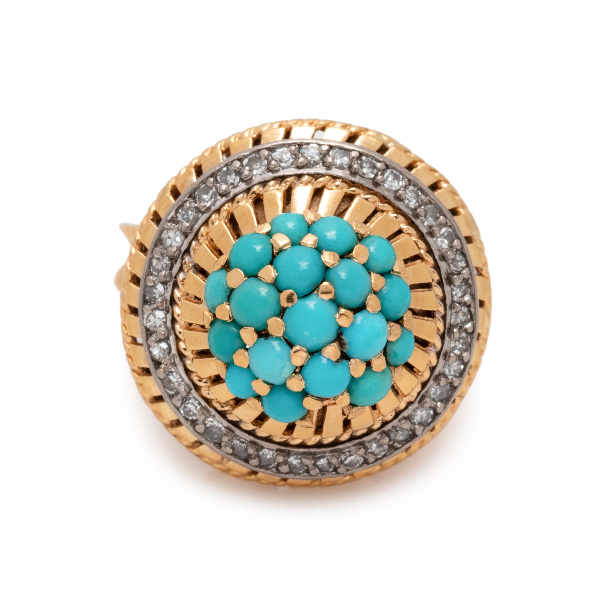 CONVERTIBLE YELLOW GOLD, DIAMOND AND GEMSTONE RING