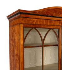 A George III Satinwood Bureau Bookcase