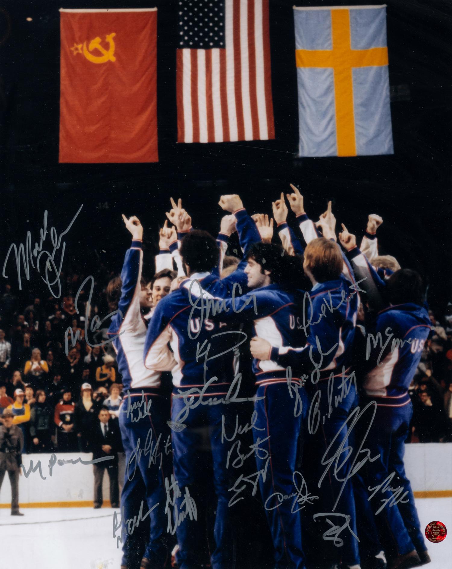 A 1980 United States Olympic Hockey Team Miracle on Ice Signed Autograph Photo (Beckett Authentication Services)