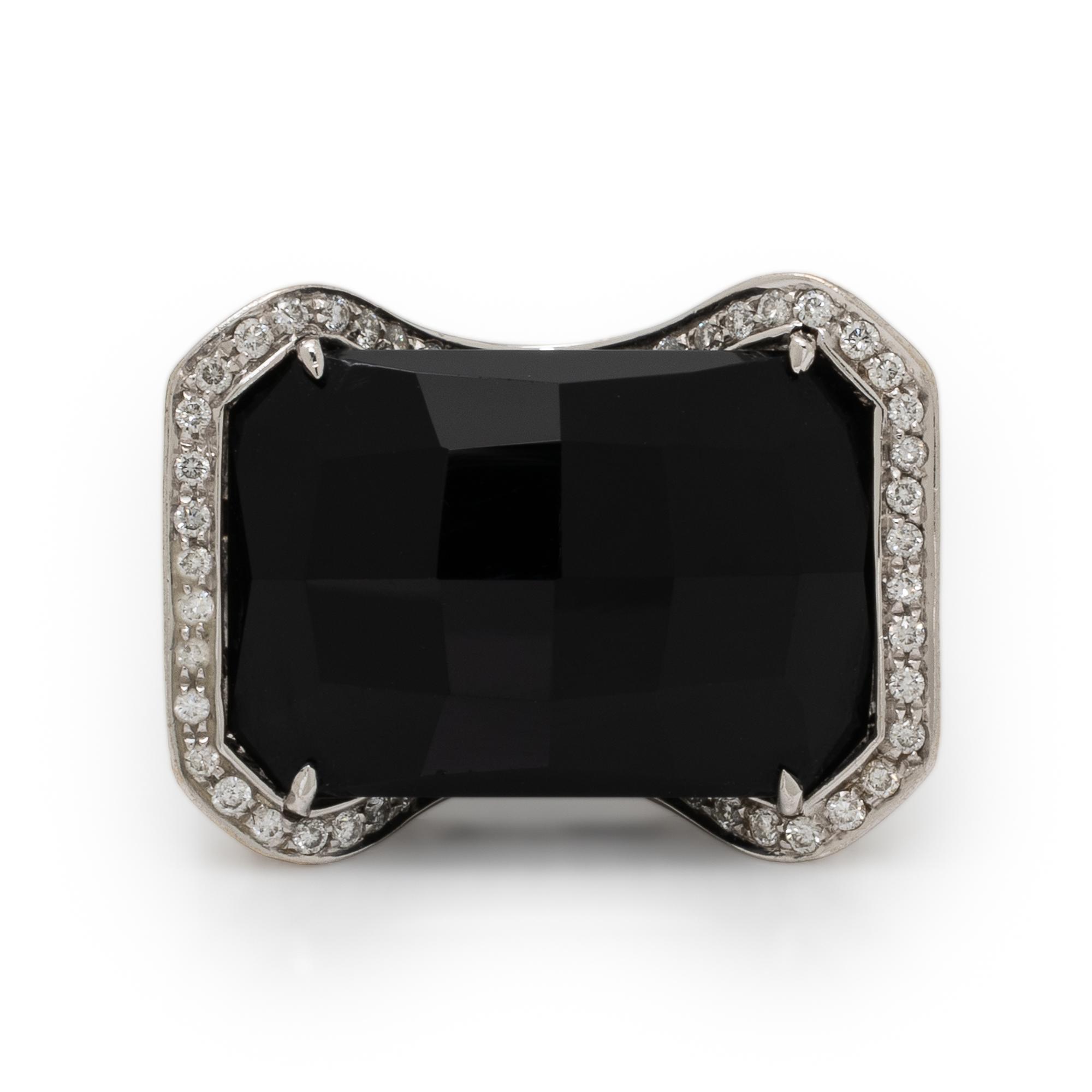 Chantecler Capri, Onyx, Diamond, and White Gold Ring
