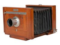 [EARLY PHOTOGRAPHY]. Rochester Optical Co. view camera with case.