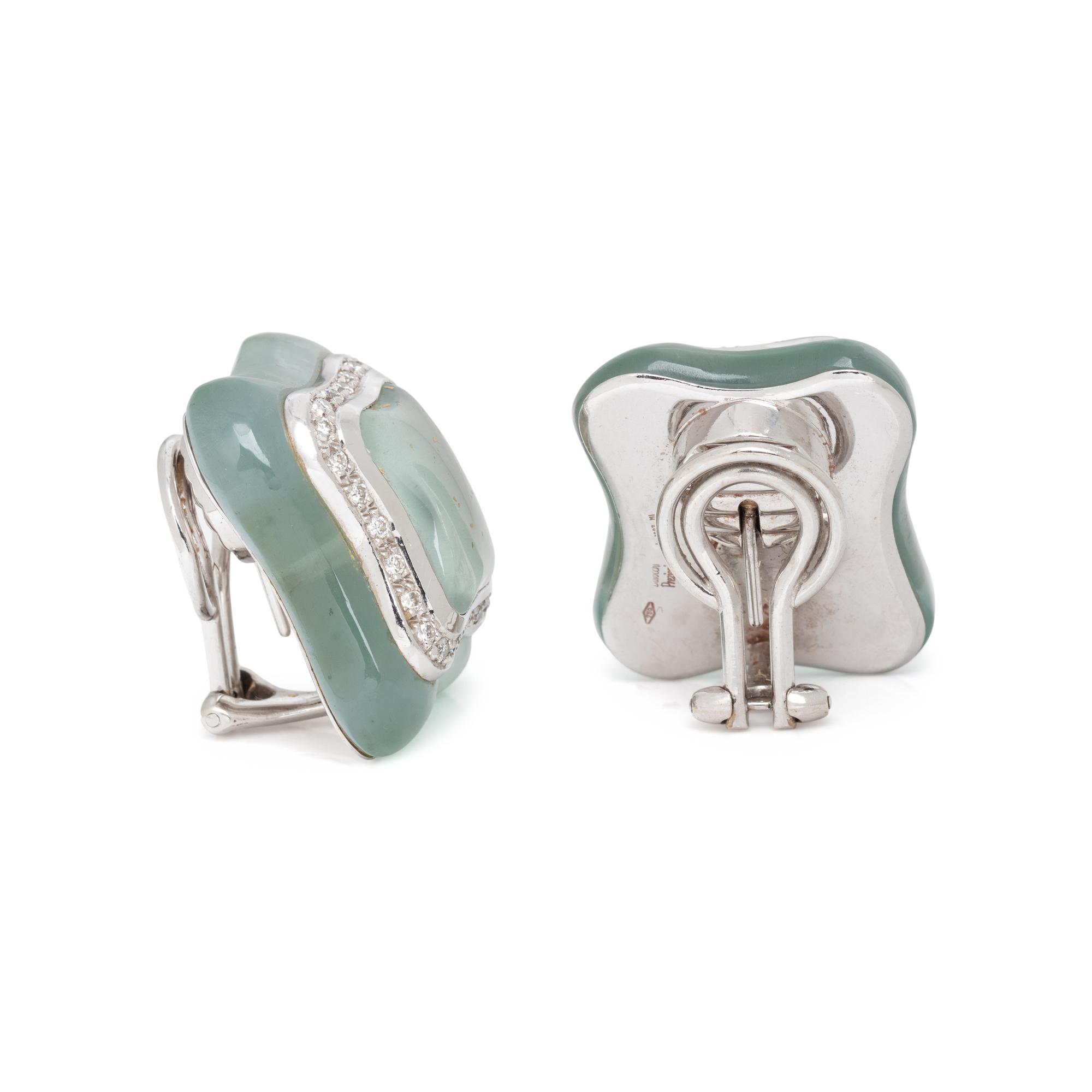 QUARTZ AND DIAMOND EARCLIPS