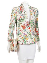 Gucci Floral Jacket and Matching Bag, 1990-2000s