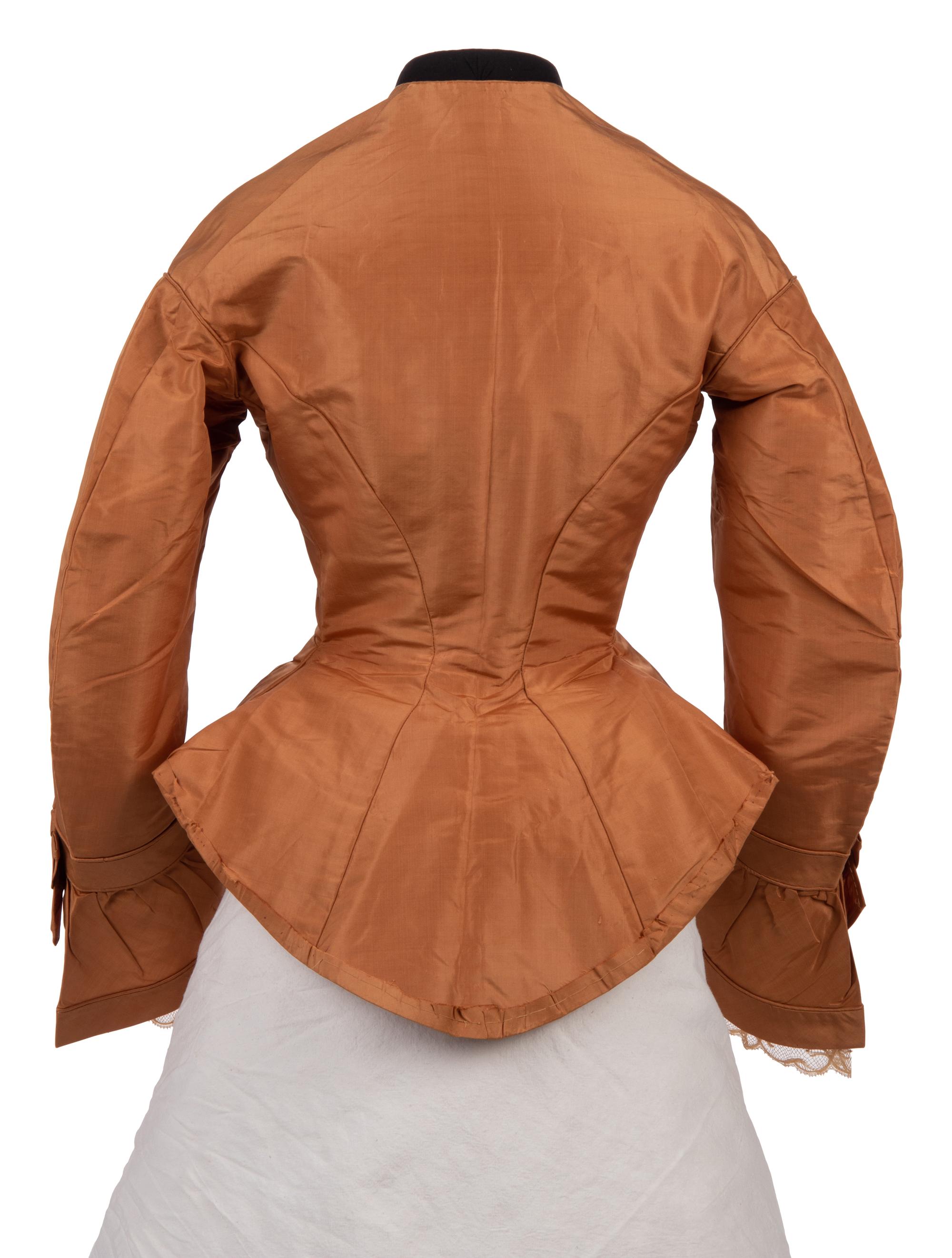 Two Silk Taffeta Day Dresses, 1870s