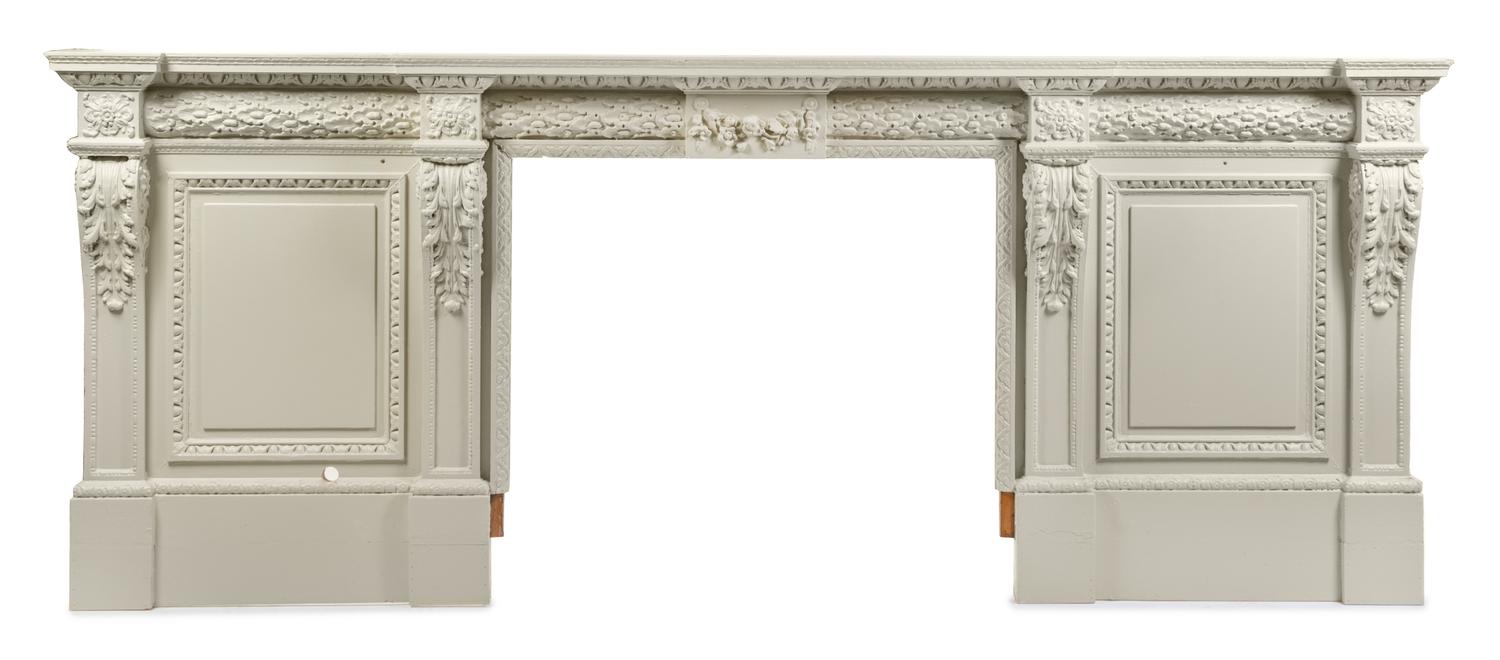 An English Painted Fireplace Mantel