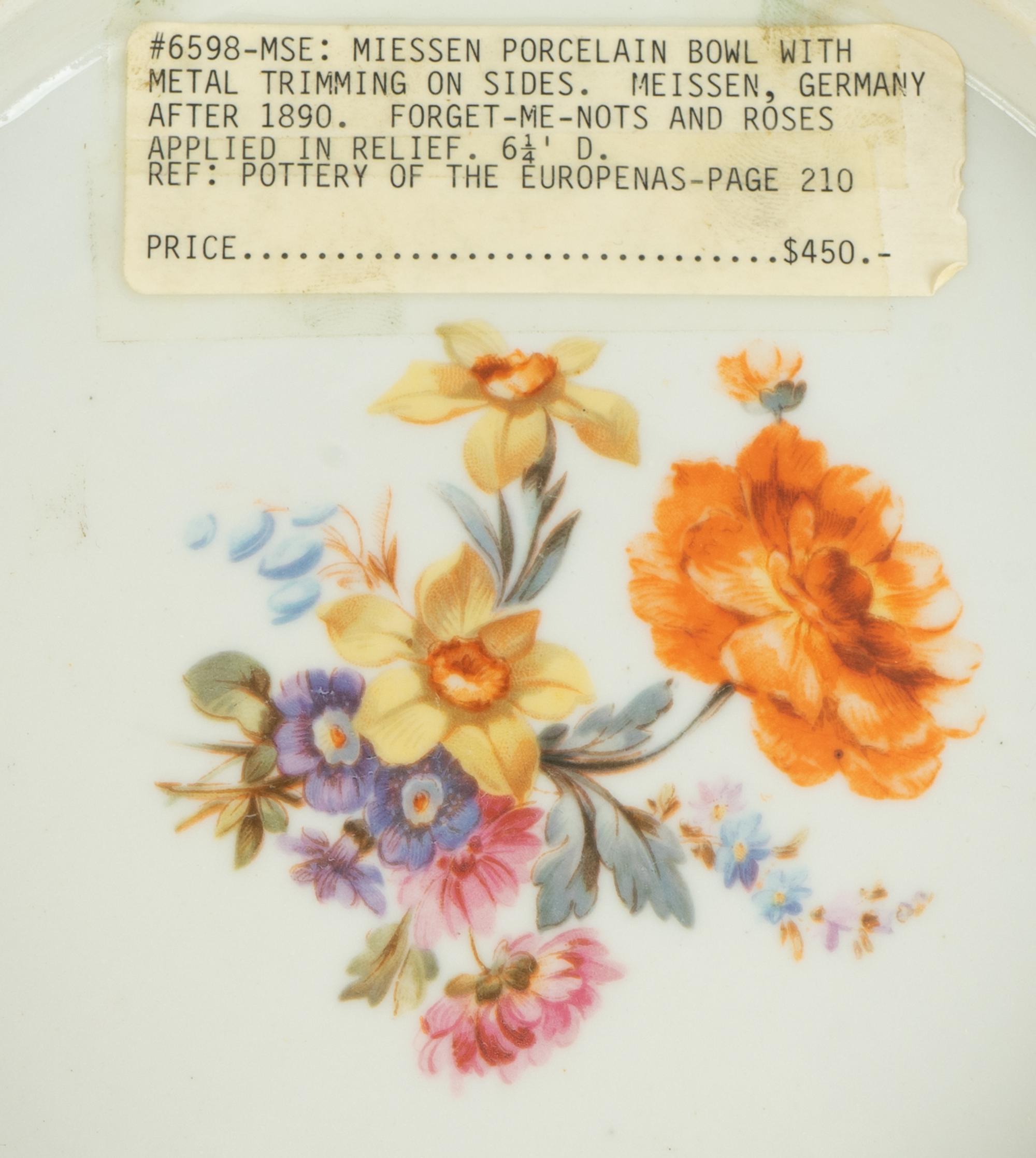A Meissen Porcelain and Gilt Metal "Forget Me Not" Box — 19TH/20TH CENTURY