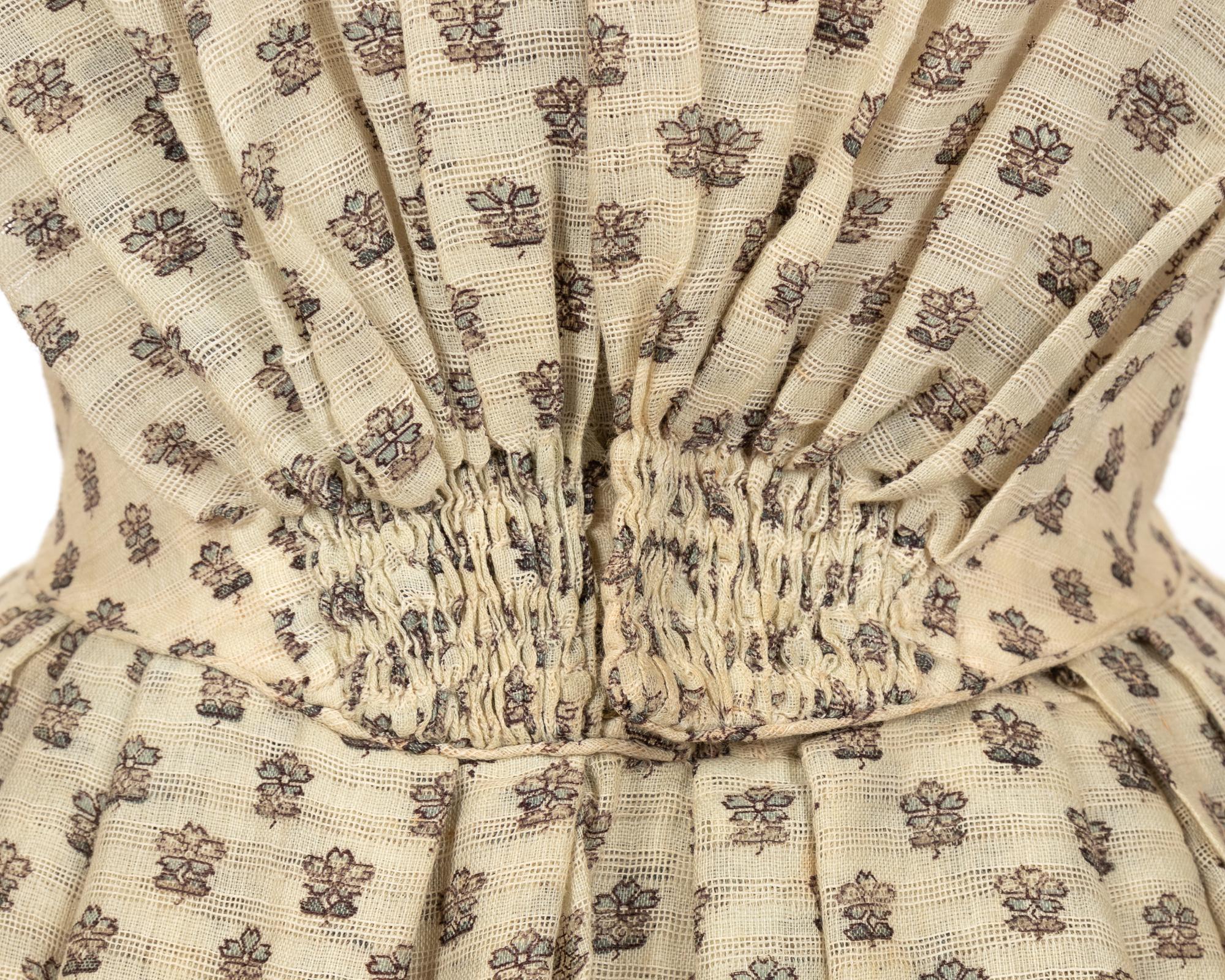 Printed Day Dress, 1860s