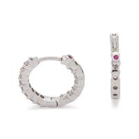 ROBERTO COIN, DIAMOND HOOP EARRINGS