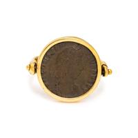YELLOW GOLD AND ANCIENT ROMAN COIN RING