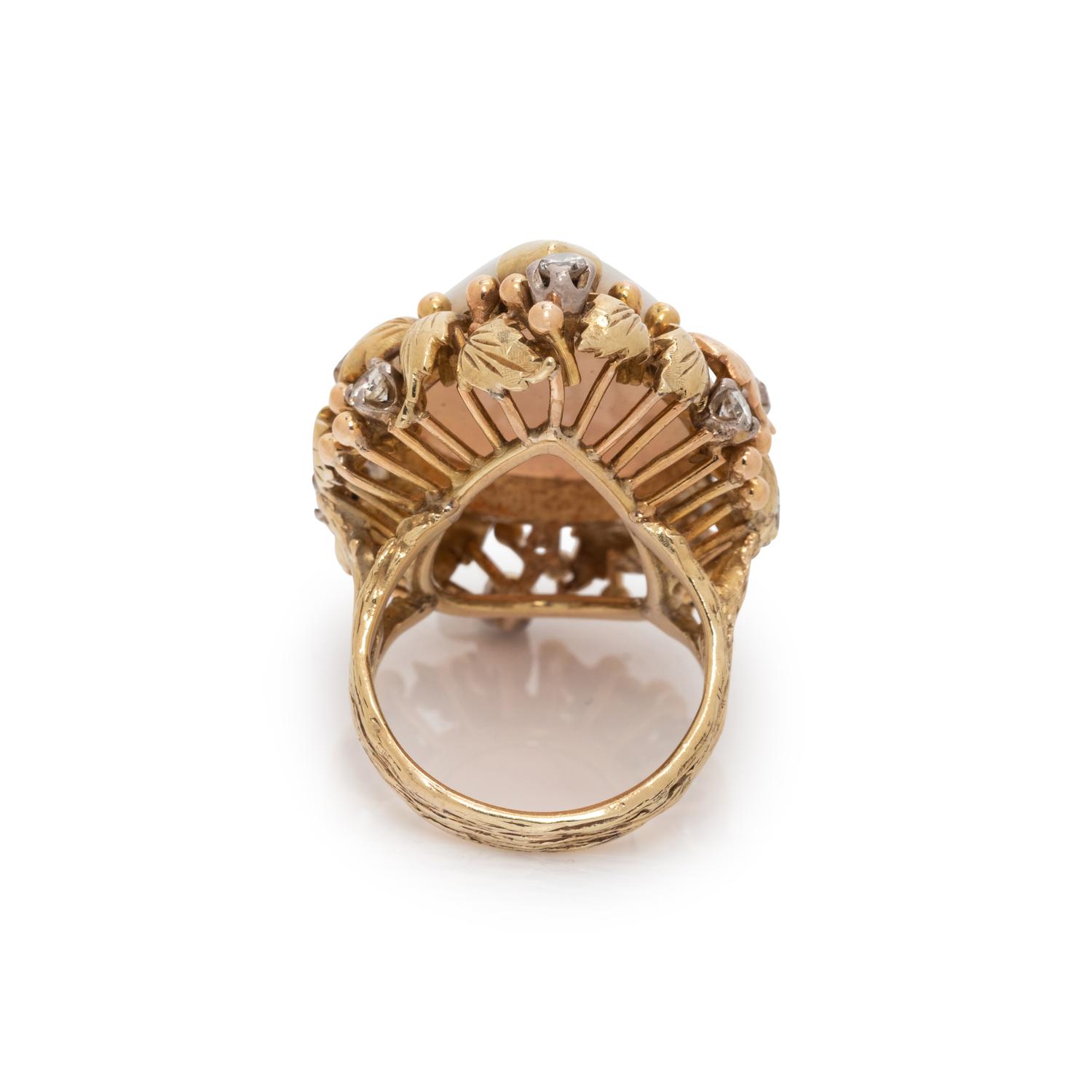 OPAL AND DIAMOND RING