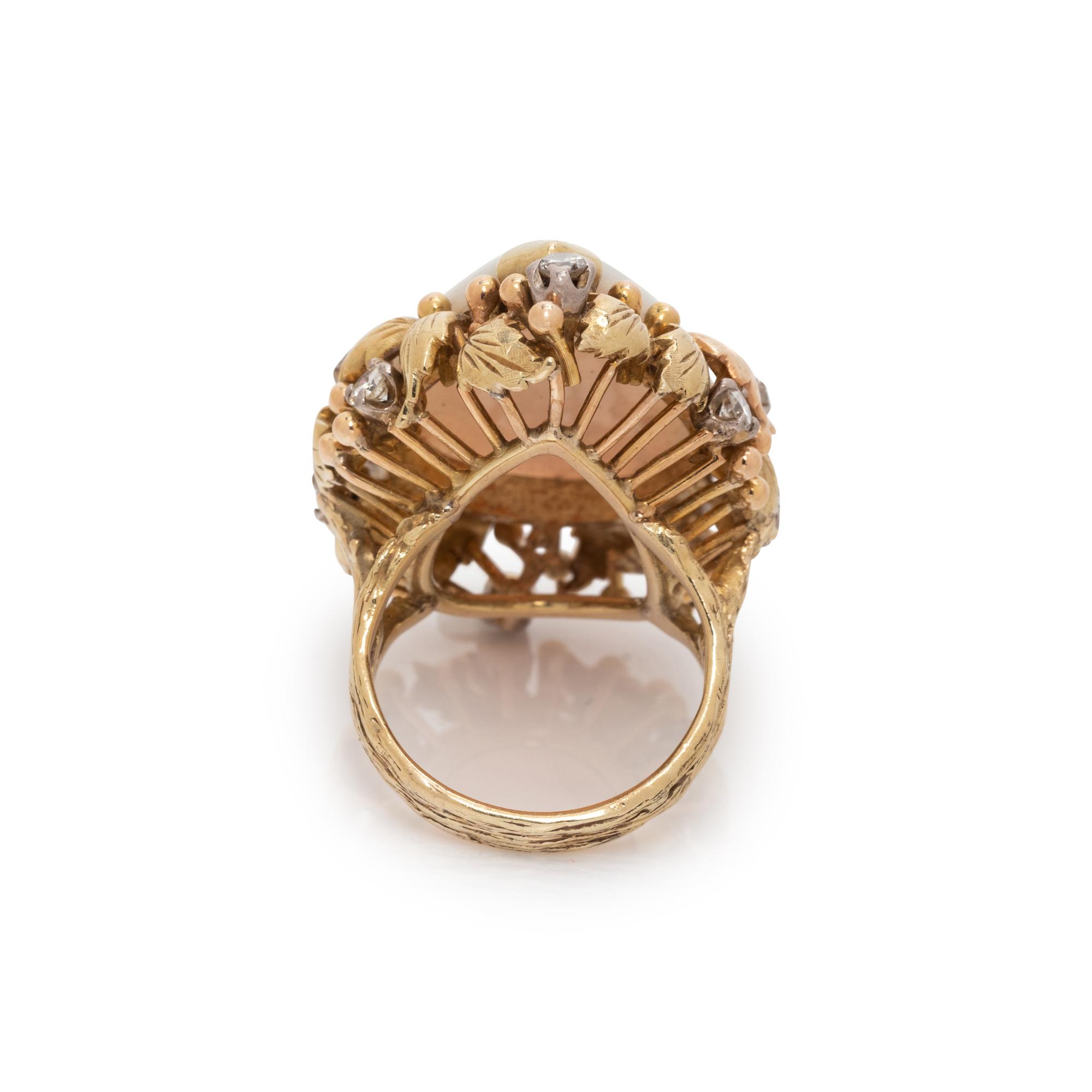 OPAL AND DIAMOND RING