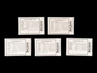A Group of Five 1982 Chicago Cubs Red Lobster Factory Sealed Team Sets (Ryne Sandberg Rookie)
