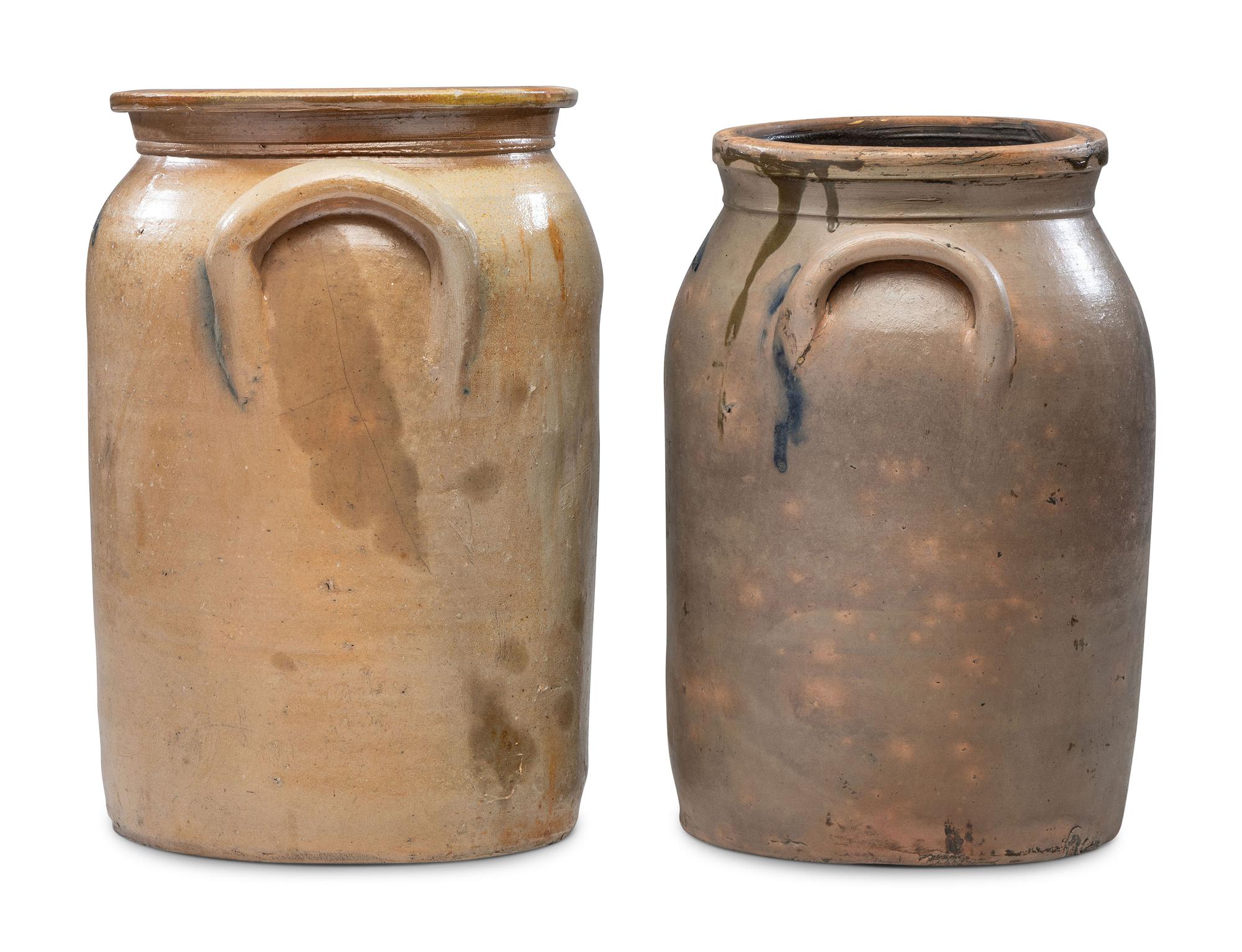 Two Three-Gallon Stoneware Crocks
