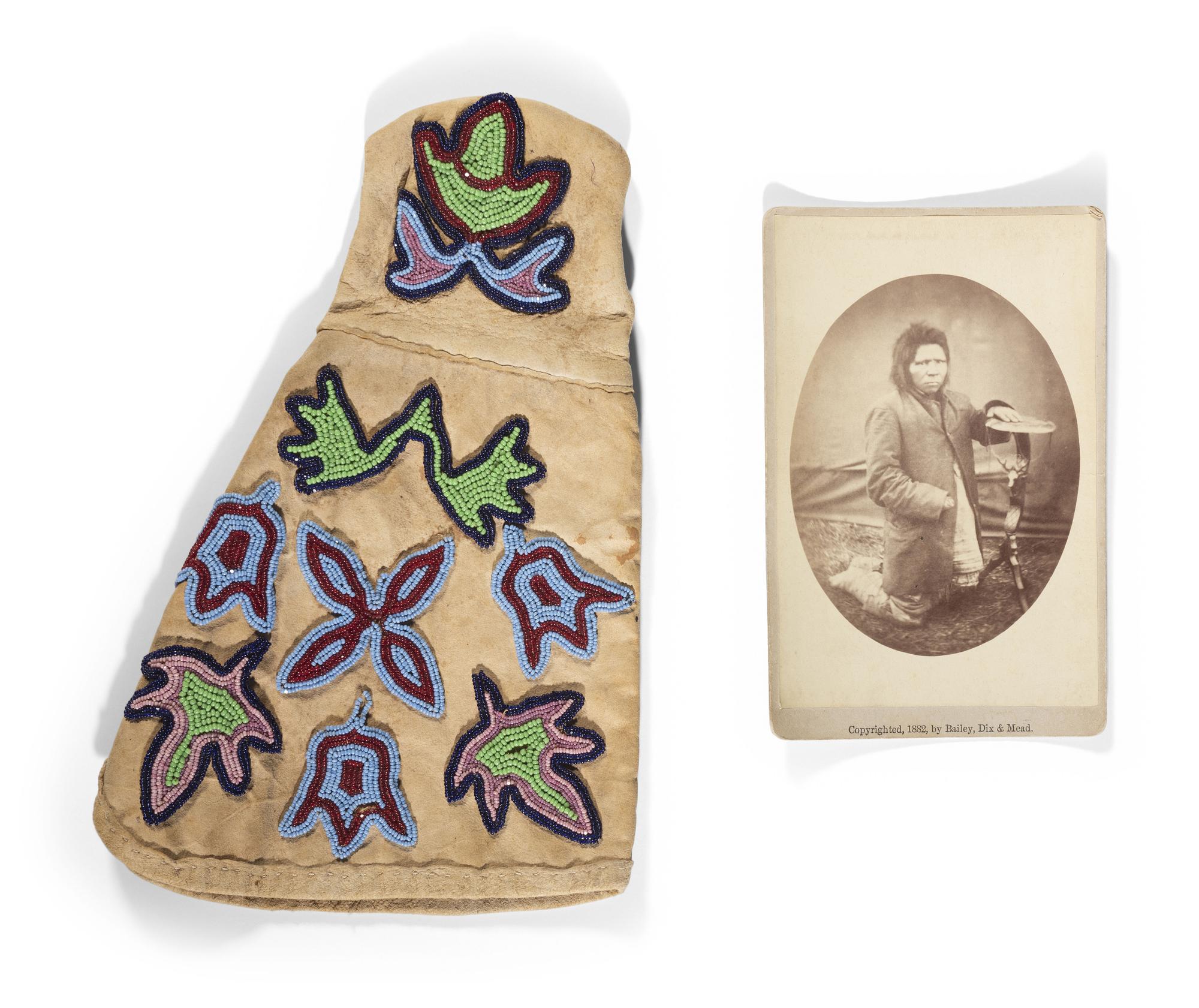 Apsáalooke [Crow] Beaded Hide Gauntlets