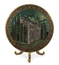 A Victorian Mother-of-Pearl Inlaid and Japanned Tilt-Top Table Diameter 48 inches.