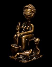 A Baule Bronze Alter Figure
