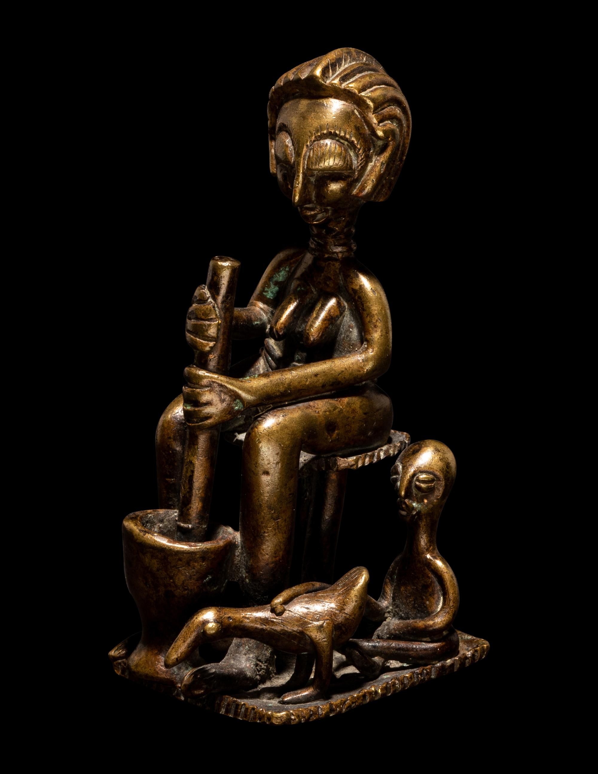 A Baule Bronze Alter Figure