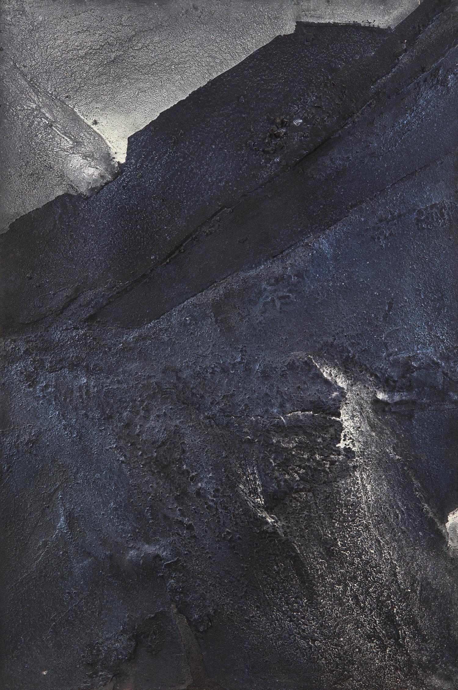 Elaine Kurtz (American, 1928-2003) — Alluvial Diptych with Obsidian , 1999