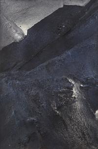 Elaine Kurtz (American, 1928-2003) — Alluvial Diptych with Obsidian , 1999