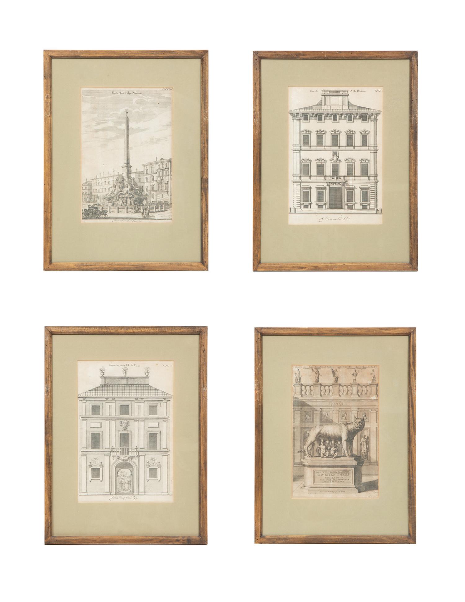 A Set of Four Framed Engravings