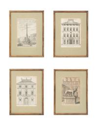 A Set of Four Framed Engravings