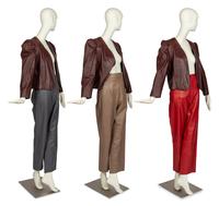Six Designer Leather Items: Fendi & Gianfranco Ferre, 1980s