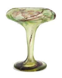 Burgun & Schverer, EARLY 20TH CENTURY, a cameo glass compote, with floral decoration
