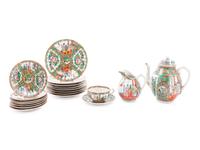 Twenty-Six Chinese Export Rose Medallion Porcelain Wares