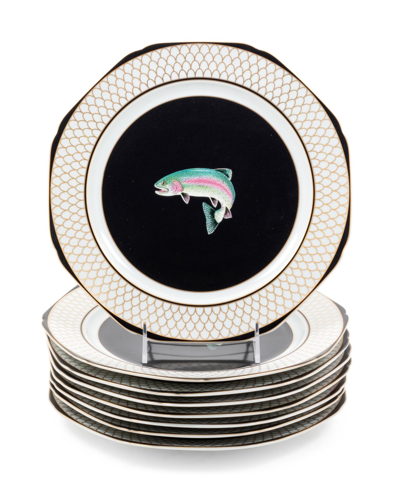 A Set of Eight Lynn Chase Luncheon Plates