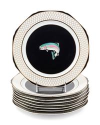 A Set of Eight Lynn Chase Luncheon Plates