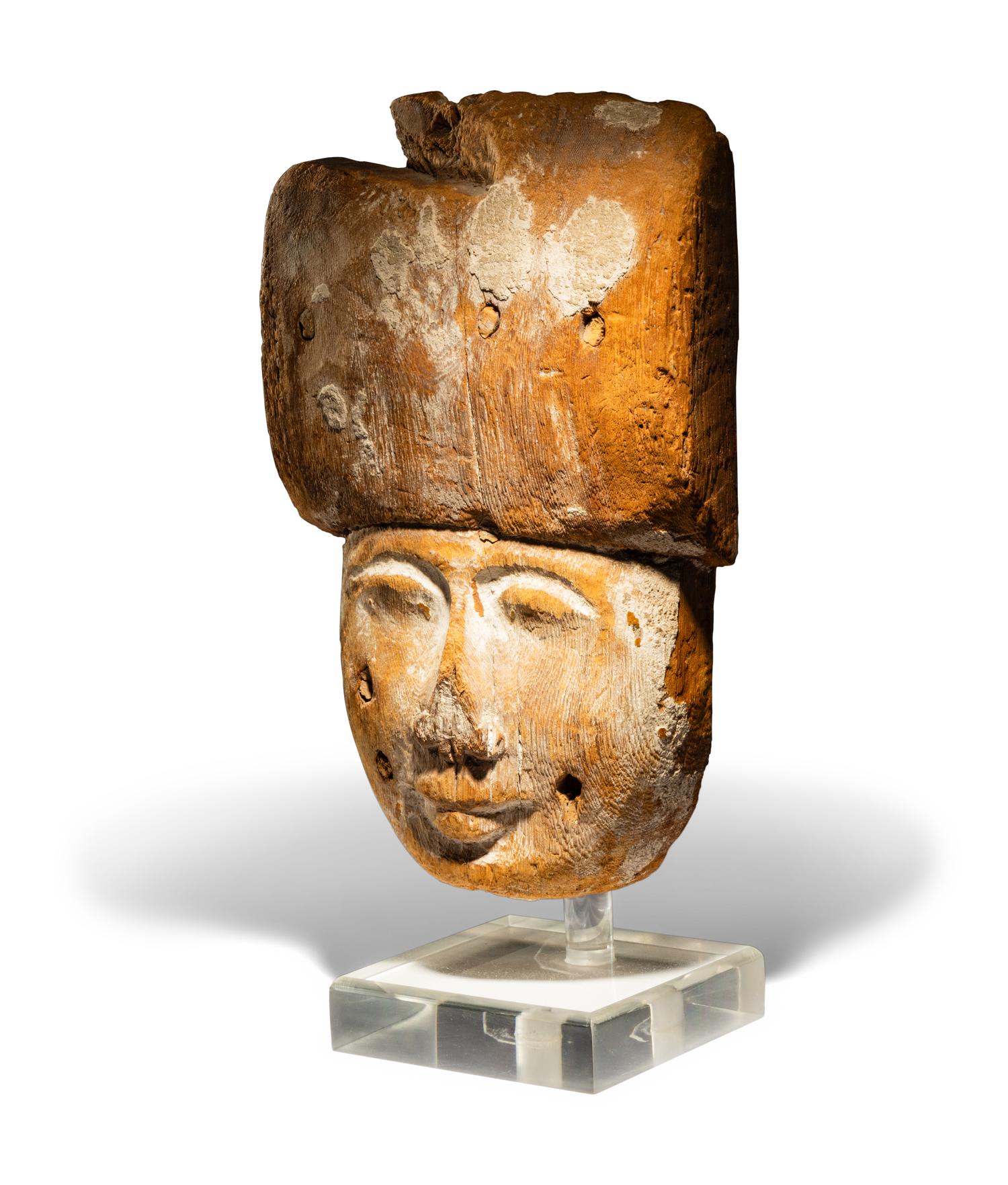 Egyptian Wood Mummy Mask
